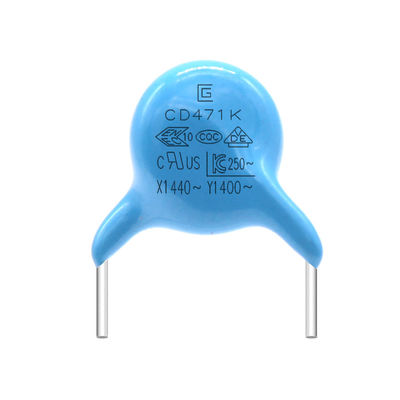 Certyfikat UL 250VAC Y1 Safety471K/400V Kondensator 2A-20A Prąd znamionowy -40°C~85°C Temperatura pracy