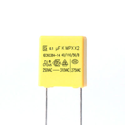 Radialny kondensator bezpieczeństwa X2 250VAC Zakres pojemności 0,001 uF - 4,7 uF - 40,C do 85,C