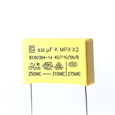 Mała strata 0,33 Uf 275VAC X2 Kondensator bezpieczeństwa 154K do zasilacza / amperomierza