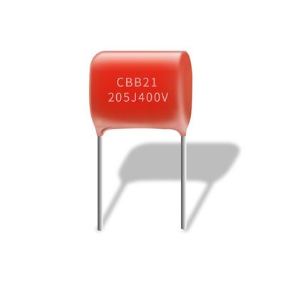Czerwony CBB21 205J 400V Kondensator Nieindukcyjna konstrukcja z właściwościami samoleczenia