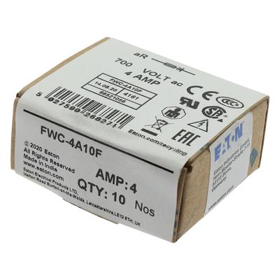 Doskonała zdolność jazdy na rowerze i wydajność Cramic bezpiecznik Eaton Bussmann 10 X 38 mm Ferrule bezpiecznik FWC-4A10F