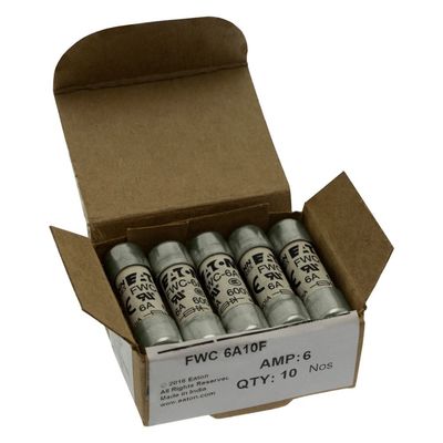 Doskonała zdolność jazdy na rowerze i wydajność Cramic bezpiecznik Eaton Bussmann 10 X 38 mm Ferrule bezpiecznik FWC-6A10F
