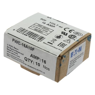 Doskonała zdolność do jazdy na rowerze i wydajność Cramic bezpiecznik Eaton Bussmann 10 X 38 mm Ferrule bezpiecznik FWC-16A10F