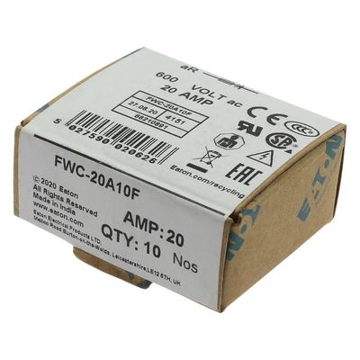 Doskonała zdolność do jazdy na rowerze i wydajność Cramic bezpiecznik Eaton Bussmann 10 X 38 mm Ferrule bezpiecznik FWC-20A10F