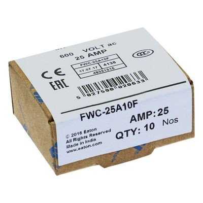 Doskonała zdolność do jazdy na rowerze i wydajność Cramic bezpiecznik Eaton Bussmann 10 X 38 mm Ferrule bezpiecznik FWC-25A10F