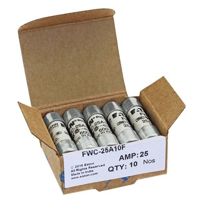 Doskonała zdolność do jazdy na rowerze i wydajność Cramic bezpiecznik Eaton Bussmann 10 X 38 mm Ferrule bezpiecznik FWC-25A10F