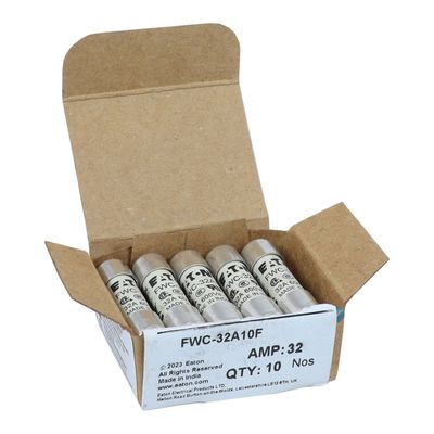 Doskonała zdolność jazdy na rowerze i wydajność Cramic bezpiecznik Eaton Bussmann 10 X 38 mm Ferrule bezpiecznik FWC-32A10F