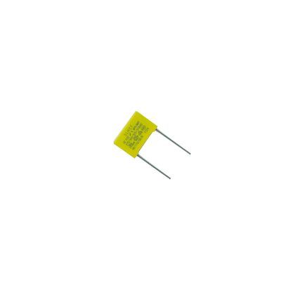 Kondensator bezpieczeństwa X2 o częstotliwości znamionowej 50/60Hz 0,22UF 275V z wyprowadzeniami o długości 15mm, zgodny z przepisami bezpieczeństwa dla pralek.