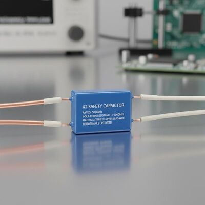 Włókno ołowiane miedziane w puszkach Materiał X2 Kondensator bezpieczeństwa Częstotliwość znamionowa 50 60Hz O odporności izolacyjnej 000MΩ dla wydajności