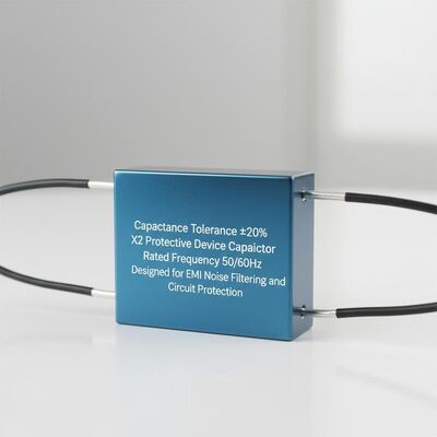 Tolerancja pojemności ±20 procent Kondensator ochronny X2 Częstotliwość znamionowa 50 60Hz Zaprojektowany do filtrowania szumów EMI i ochrony obwodów